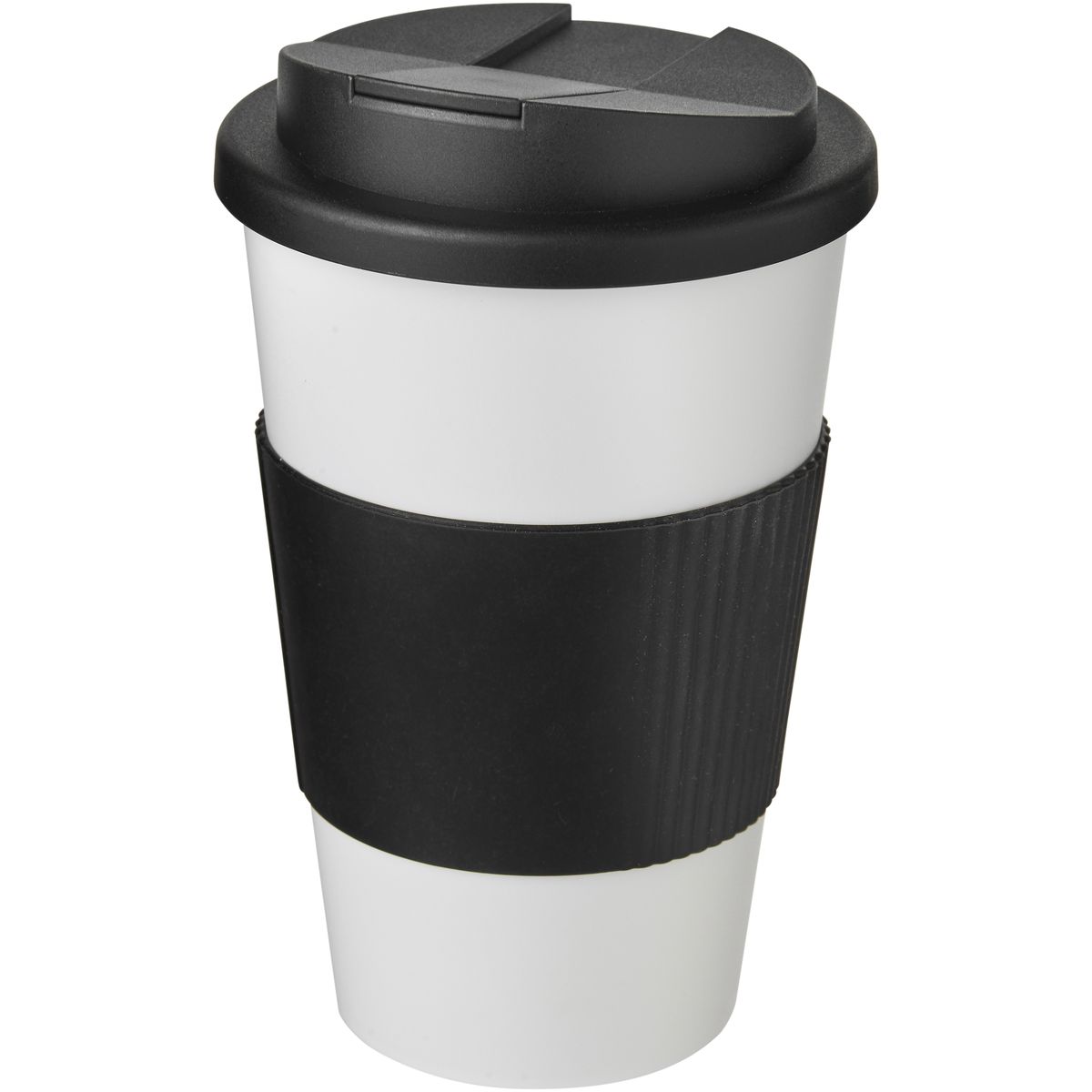 Tazze termiche in plastica da 350 ml con manico e coperchio antigoccia