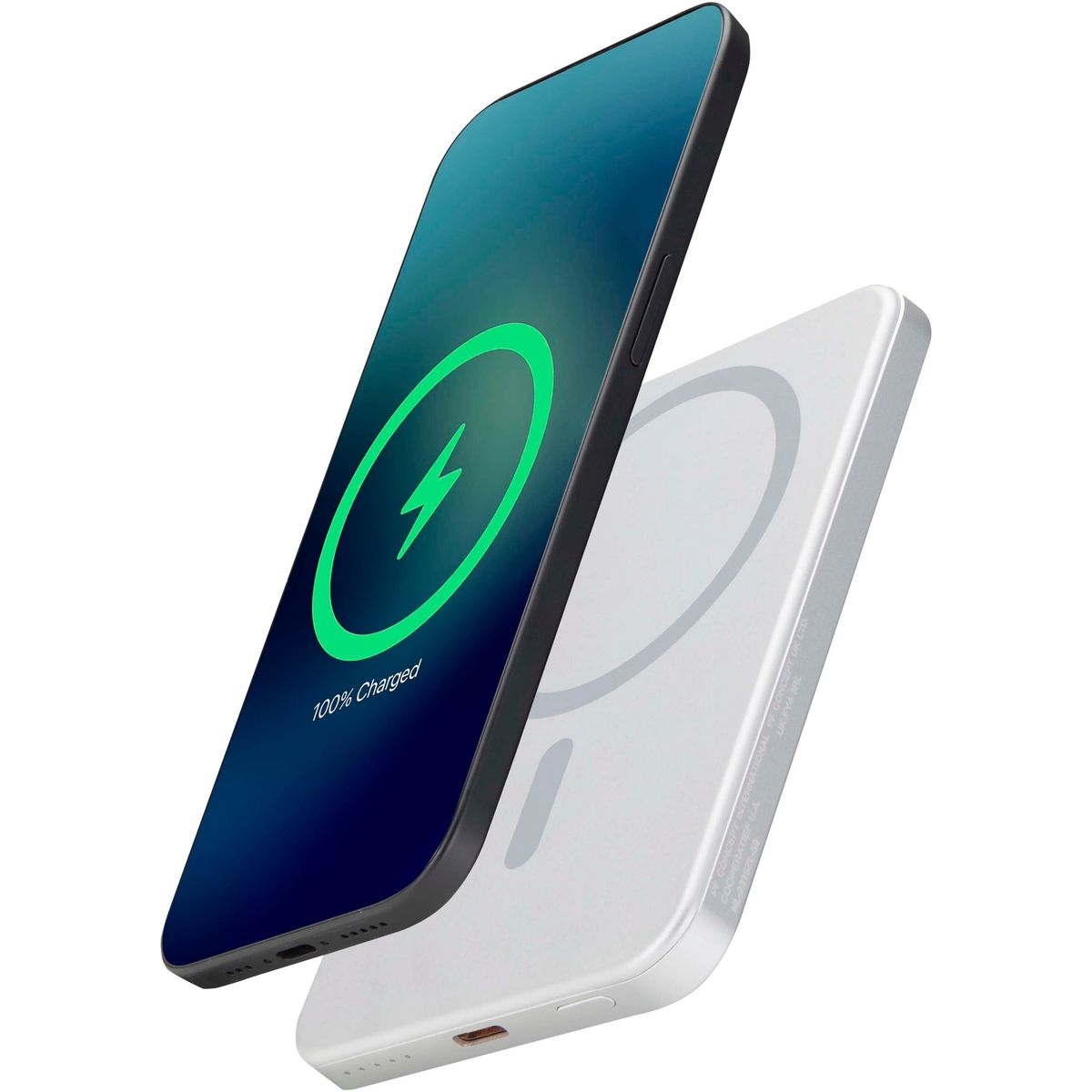 Power bank magnetici da 5000 mAh in alluminio riciclato