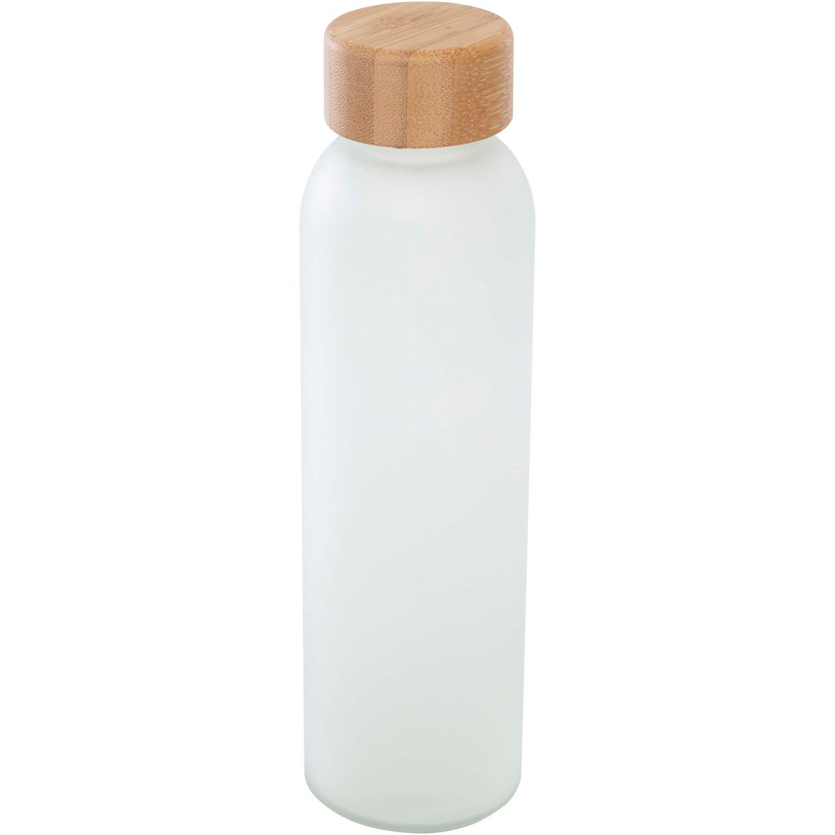 Bottiglie in vetro opaco da 500 ml con coperchio in bambù
