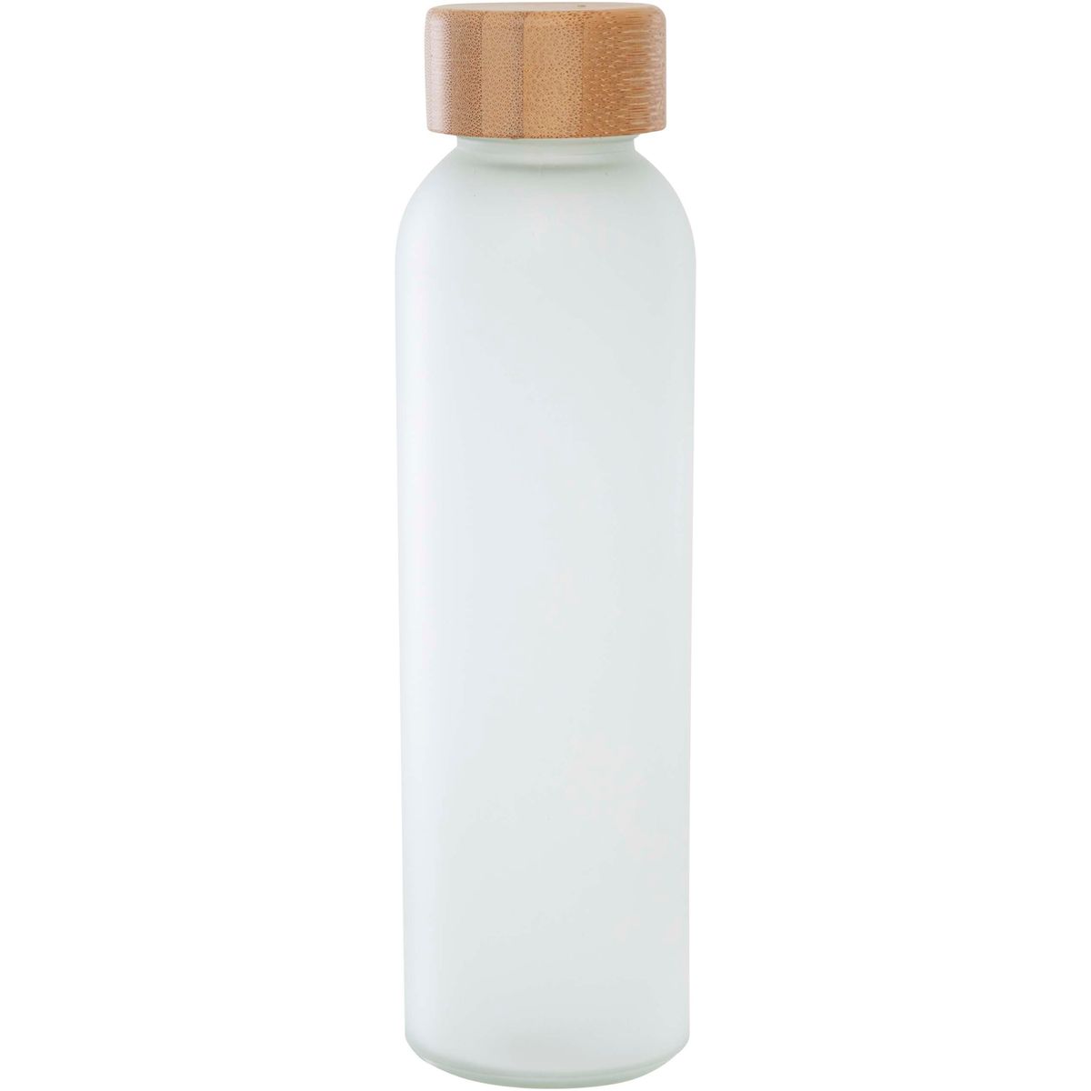 Bottiglie in vetro opaco da 500 ml con coperchio in bambù