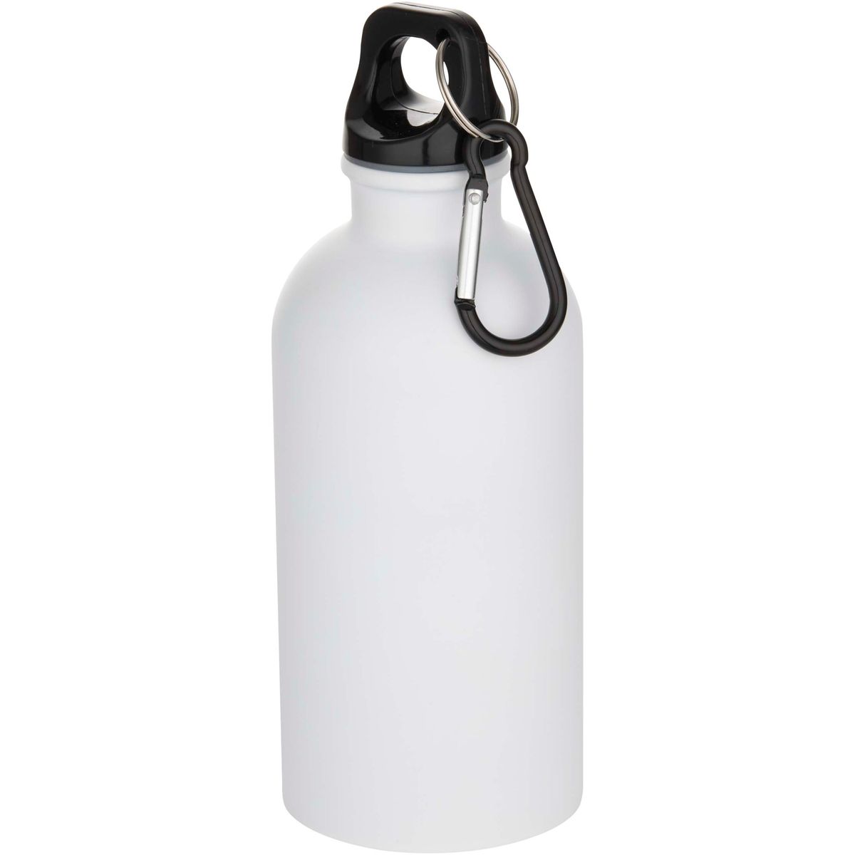 Borracce opache in acciaio inox riciclato da 400 ml con moschettone