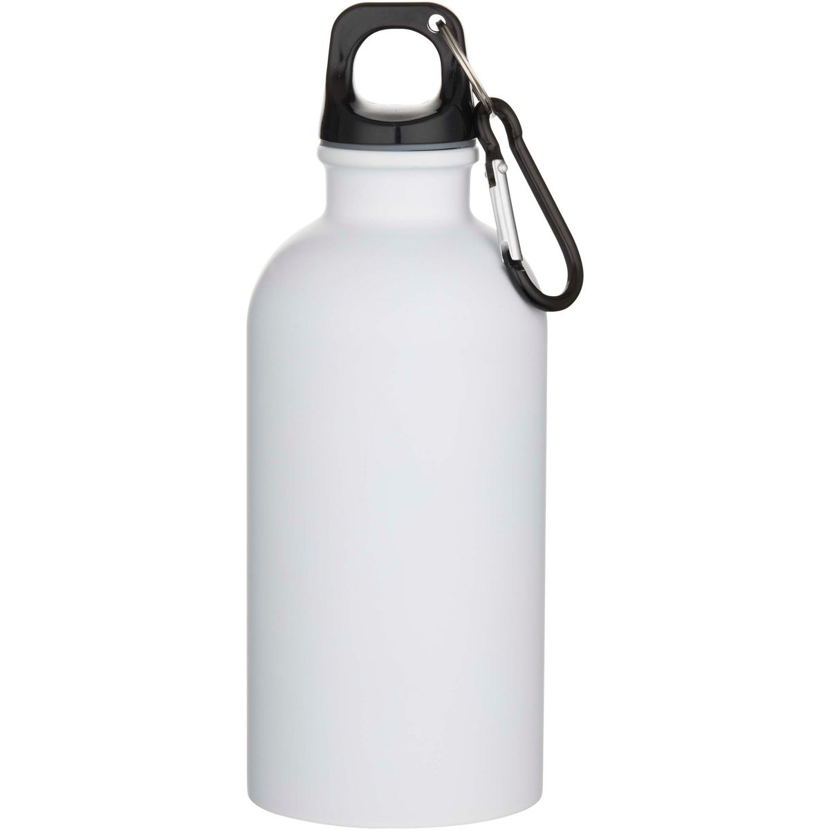 Borracce opache in acciaio inox riciclato da 400 ml con moschettone