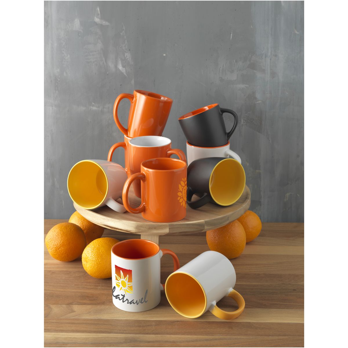 Tazze in ceramica opache da 320 ml con interno colorato