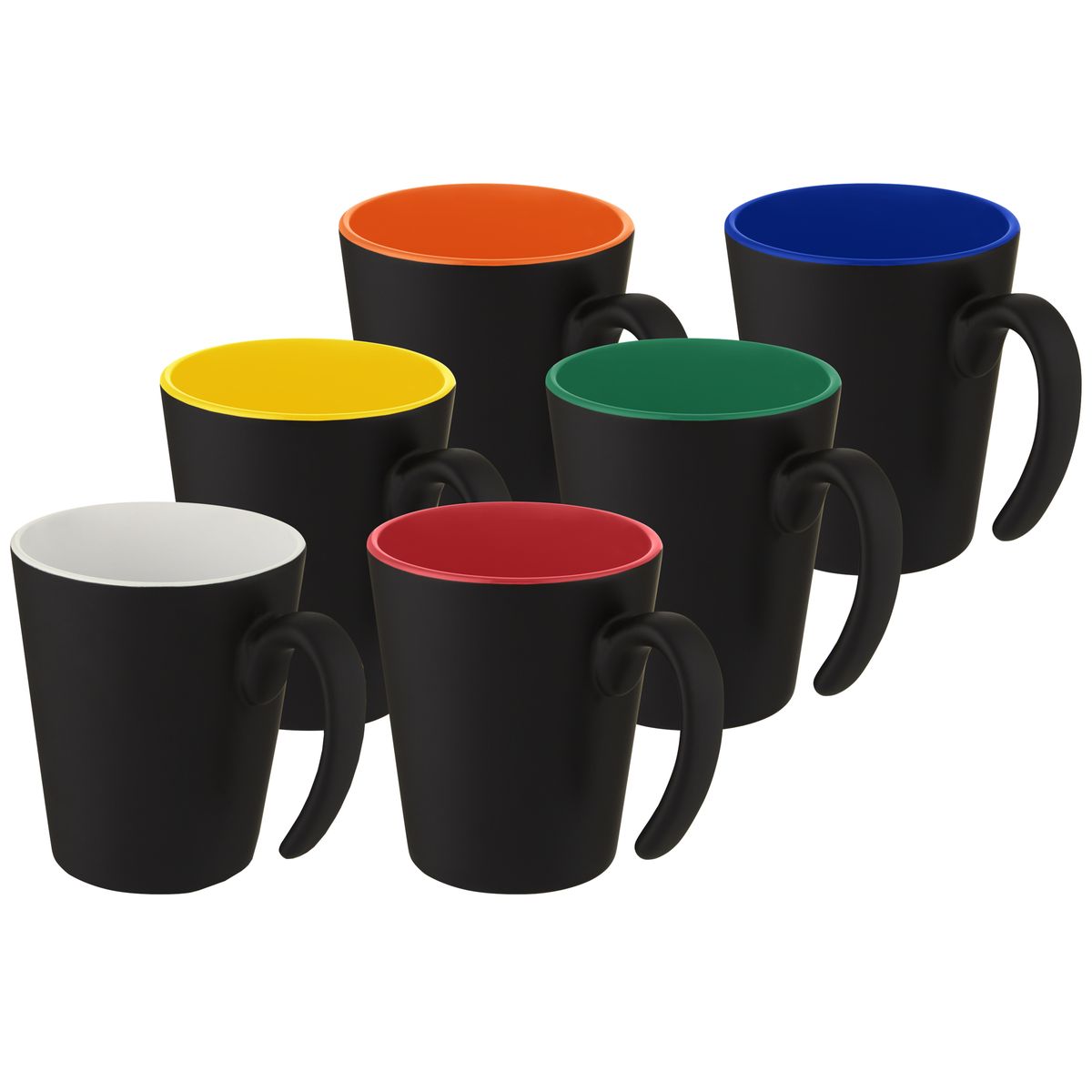 Tazze in ceramica opache da 360 ml con interno lucido