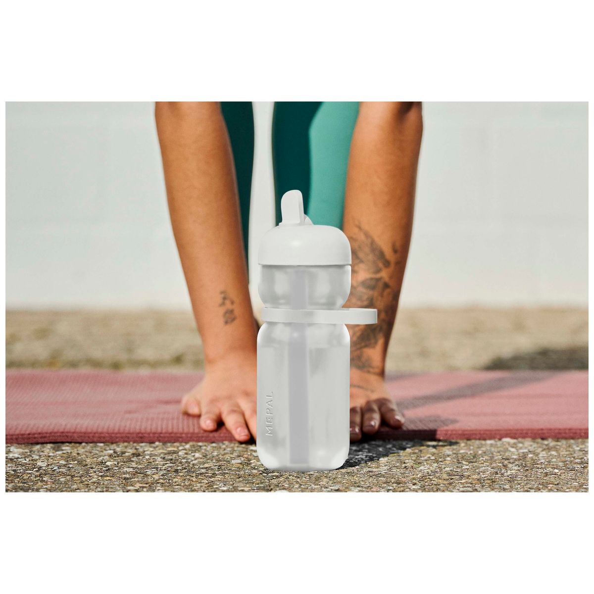 Borracce sportive Mepal da 600 ml con coperchio ribaltabile e cannuccia