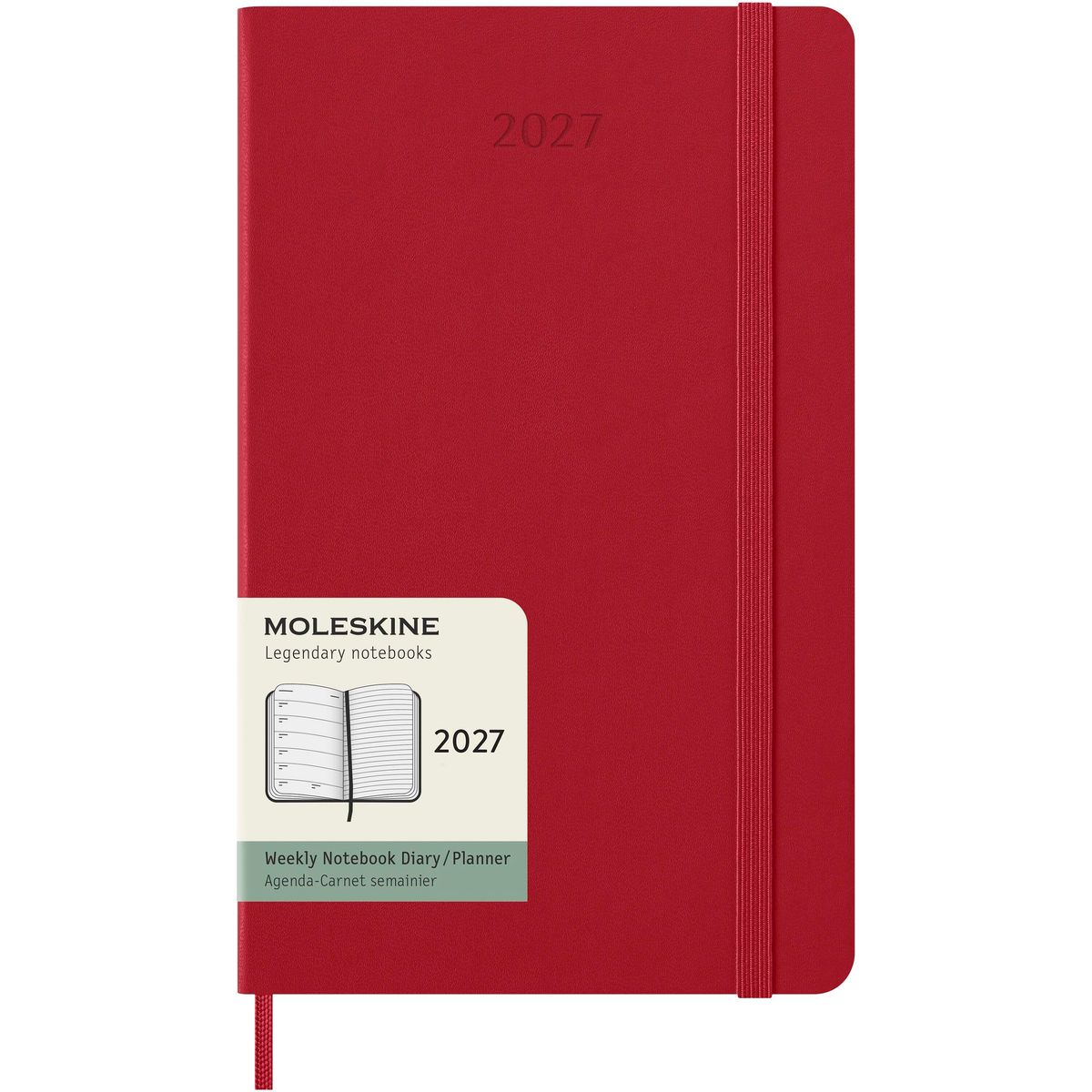 Agende settimanali Moleskine con pagina per appunti e copertina rigida, 13 x 21 cm