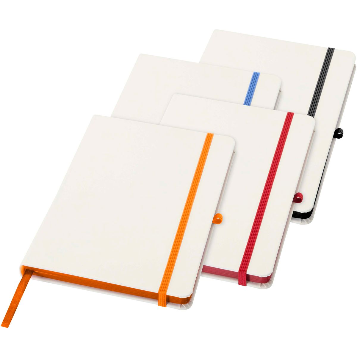 Taccuini con copertina rigida, bordi colorati, 60 g/m², 14 x 21,1 cm