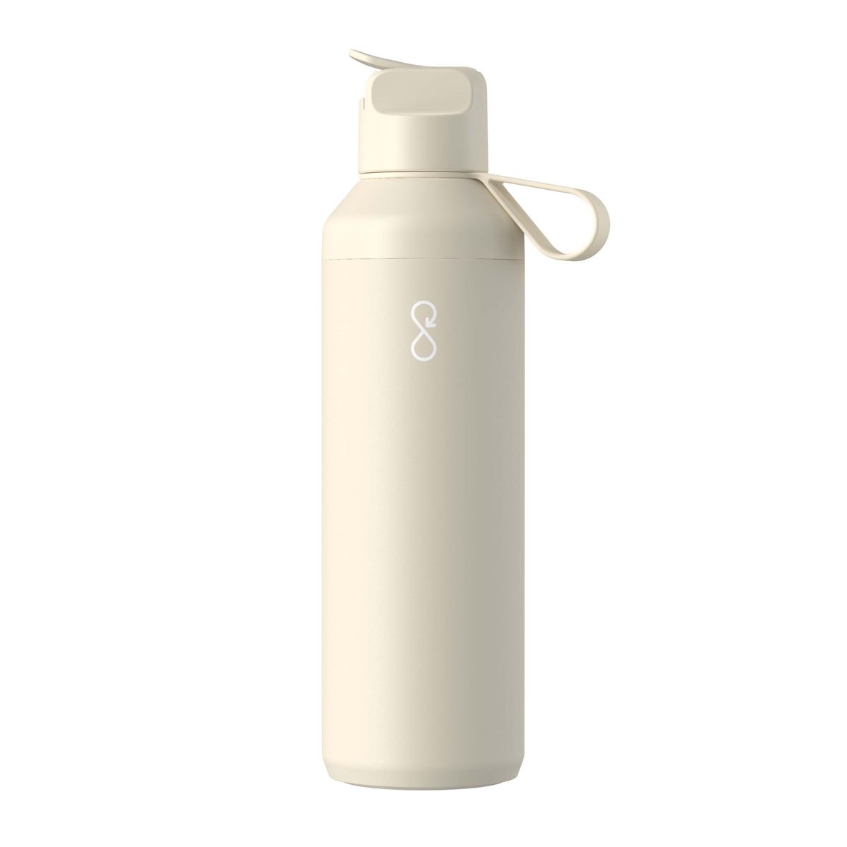 Borracce Ocean Bottle in acciaio inox riciclato da 710 ml con coperchio a cannuccia