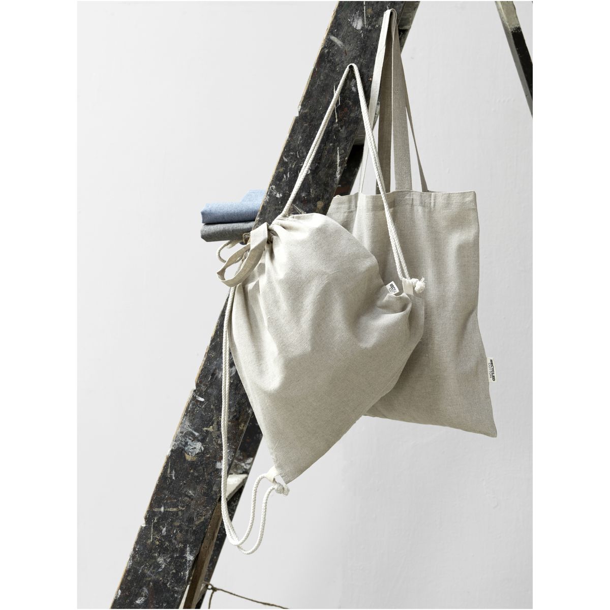 Shopper pieghevoli riciclate 150 g/m², 38 x 42 cm