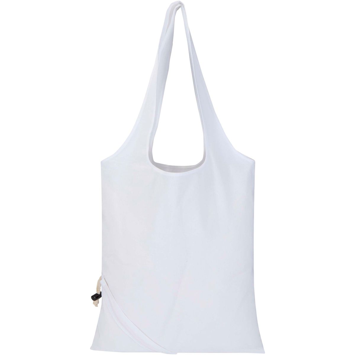 Shopper pieghevoli riciclate con coulisse, 140 g/m², 7 litri