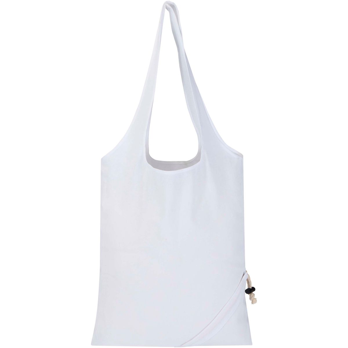 Shopper pieghevoli riciclate con coulisse, 140 g/m², 7 litri