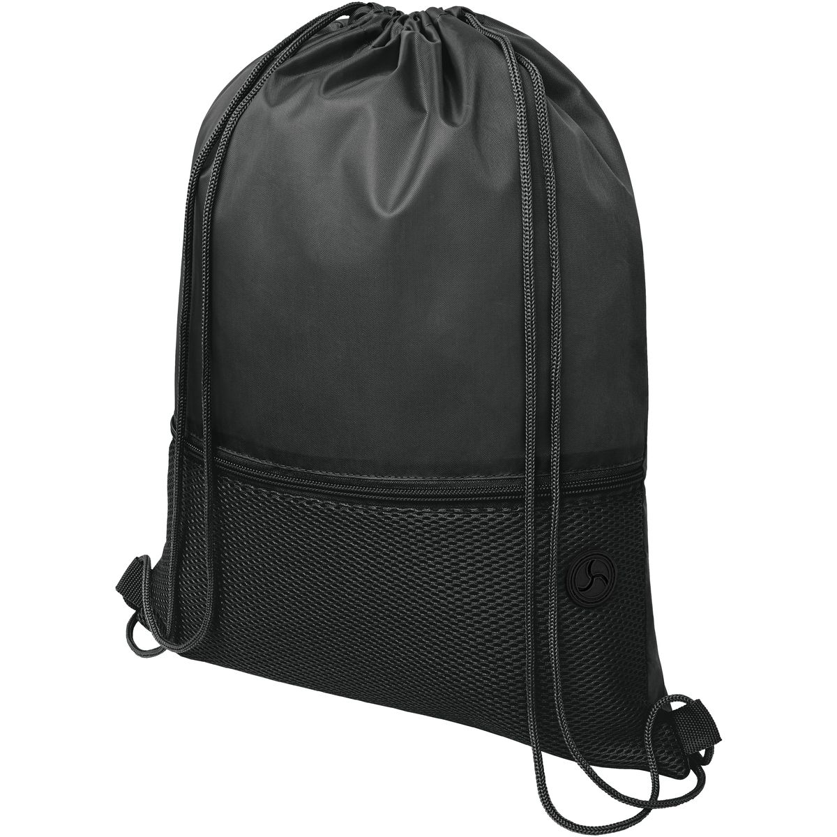 Sacche con coulisse in poliestere con tasca frontale in rete, 5 litri