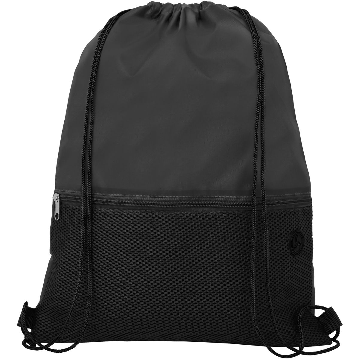 Sacche con coulisse in poliestere con tasca frontale in rete, 5 litri