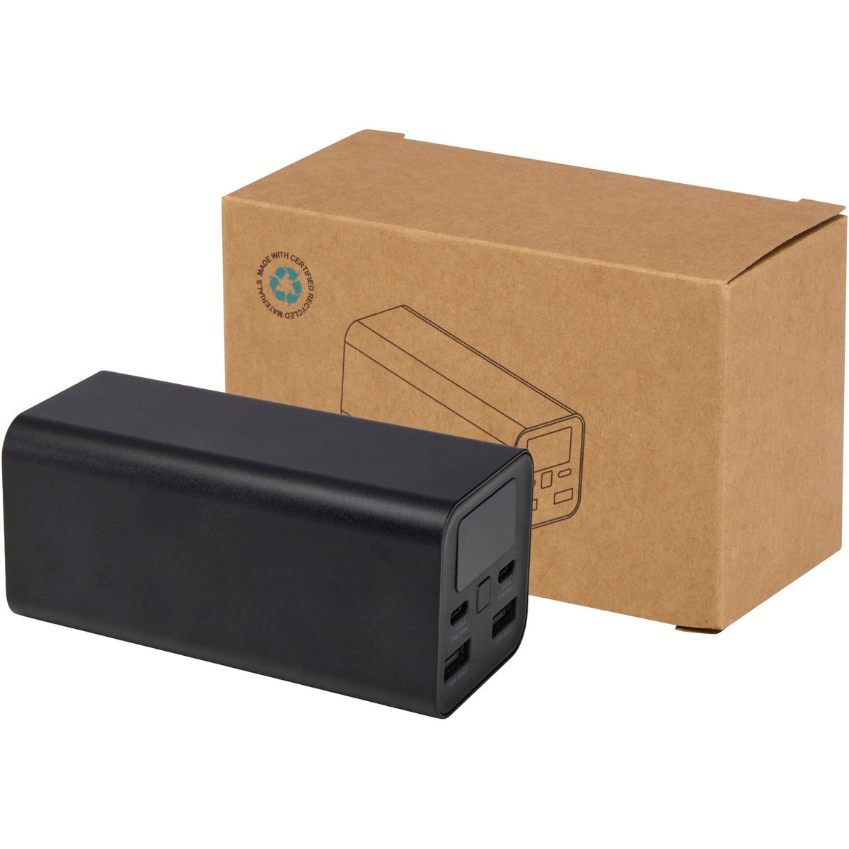 Power bank per laptop da 20.000 mAh, 70 W, in alluminio riciclato