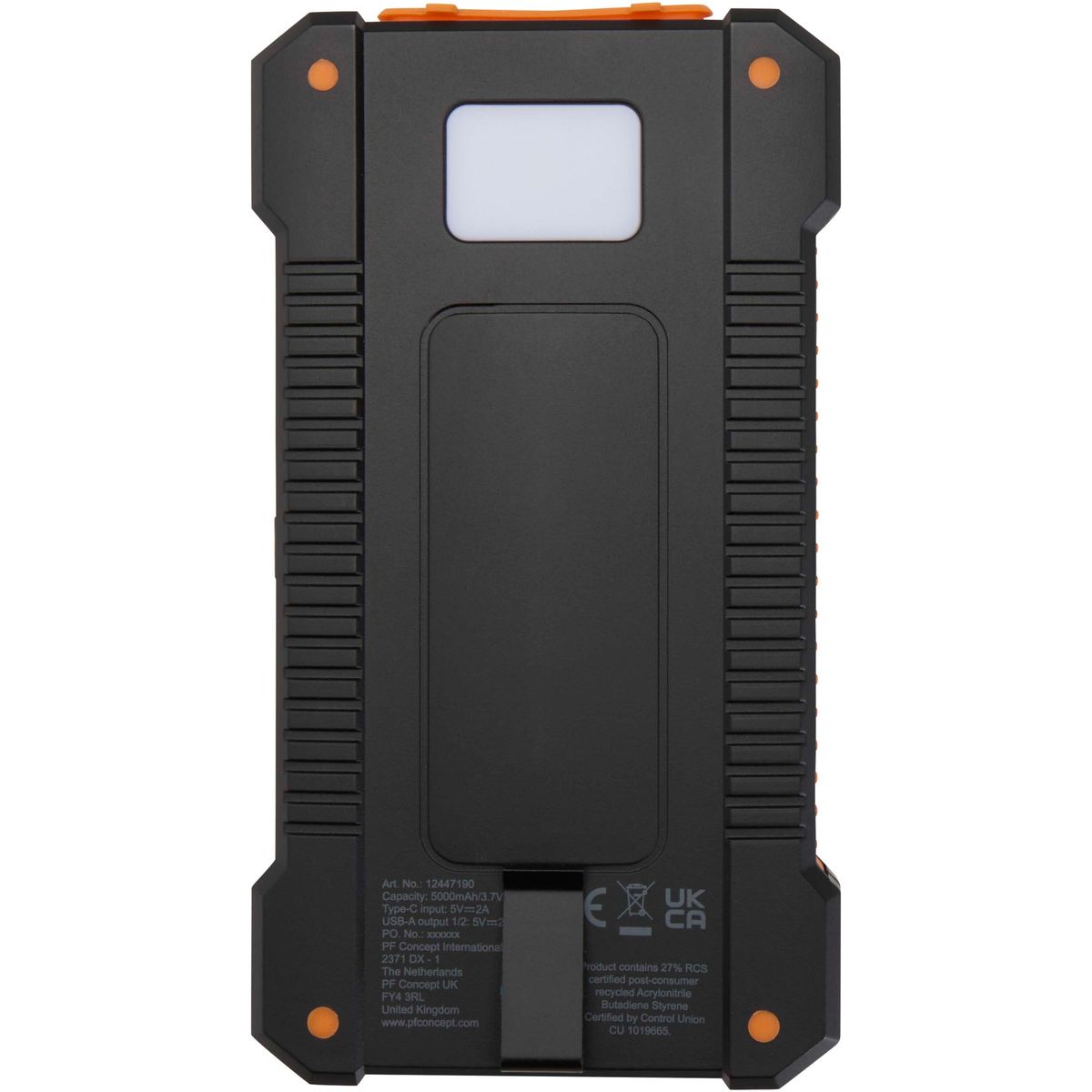 Power bank robusti a energia solare da 5000 mAh con torcia