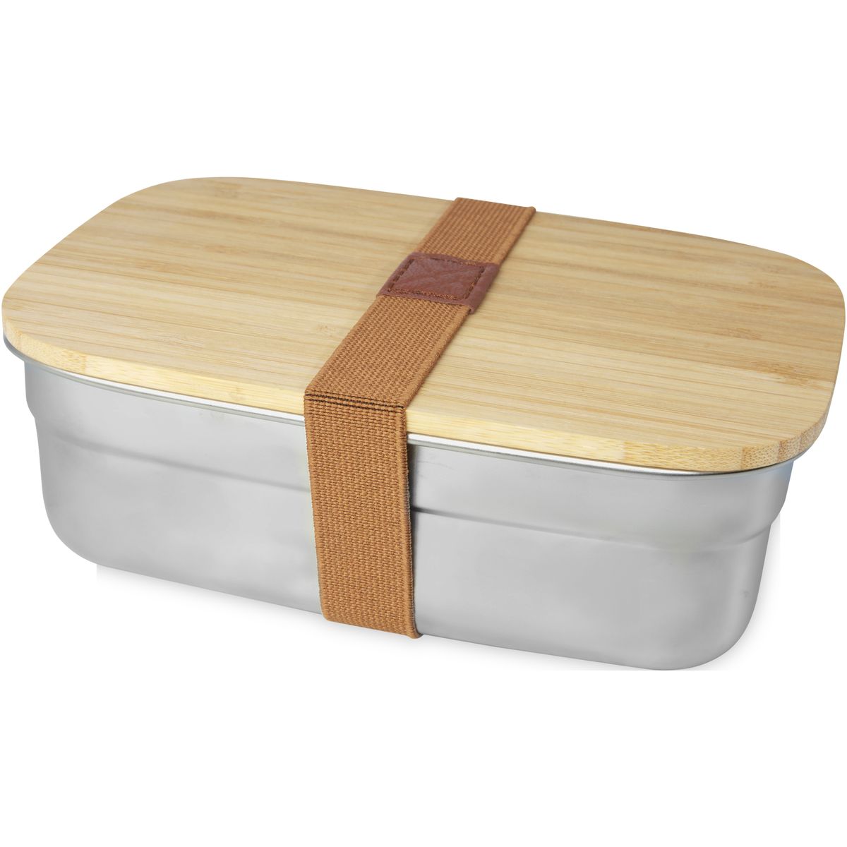 Portapranzo in acciaio inox da 700 ml con coperchio in bambù