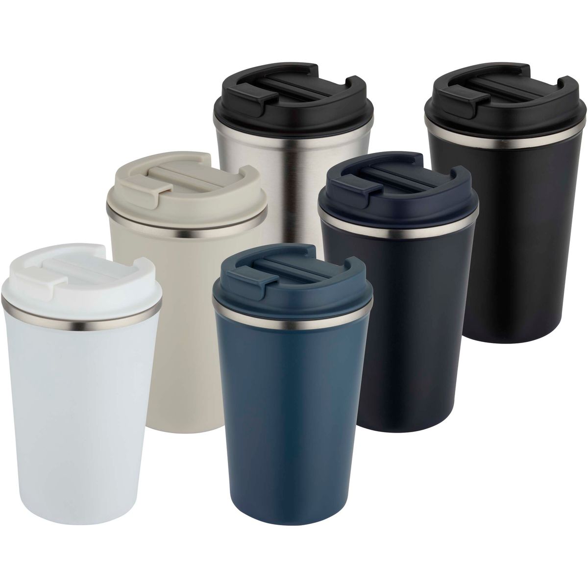 Tazze termiche in acciaio inox da 350 ml con isolamento sottovuoto e finitura opaca