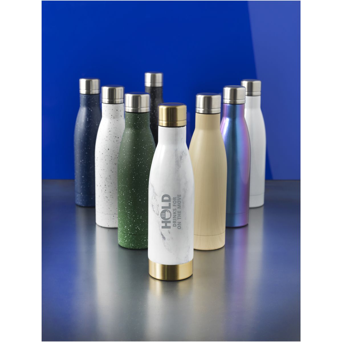 Borracce termiche in acciaio inox da 500 ml con isolamento sottovuoto in rame ed effetto legno