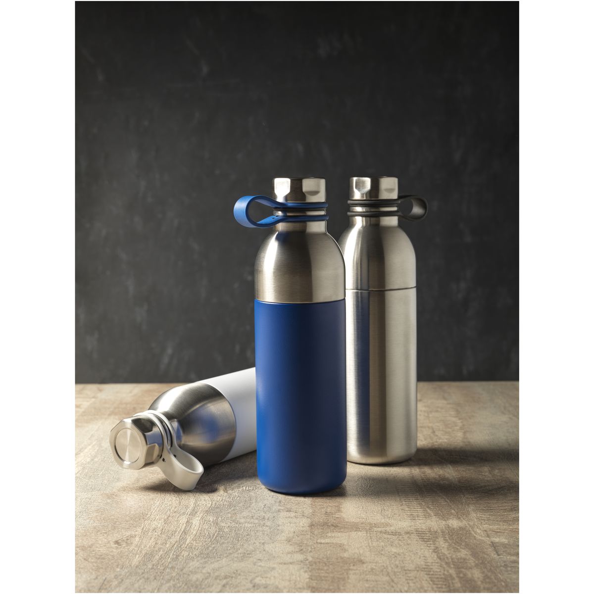 Borracce termiche in acciaio inox da 590 ml con isolamento sottovuoto in rame e impugnatura in silicone