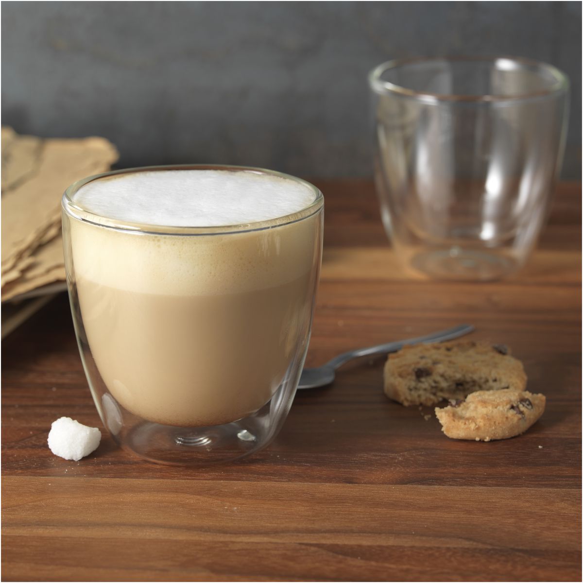Set di 2 tazze da caffè in vetro a doppia parete da 200 ml