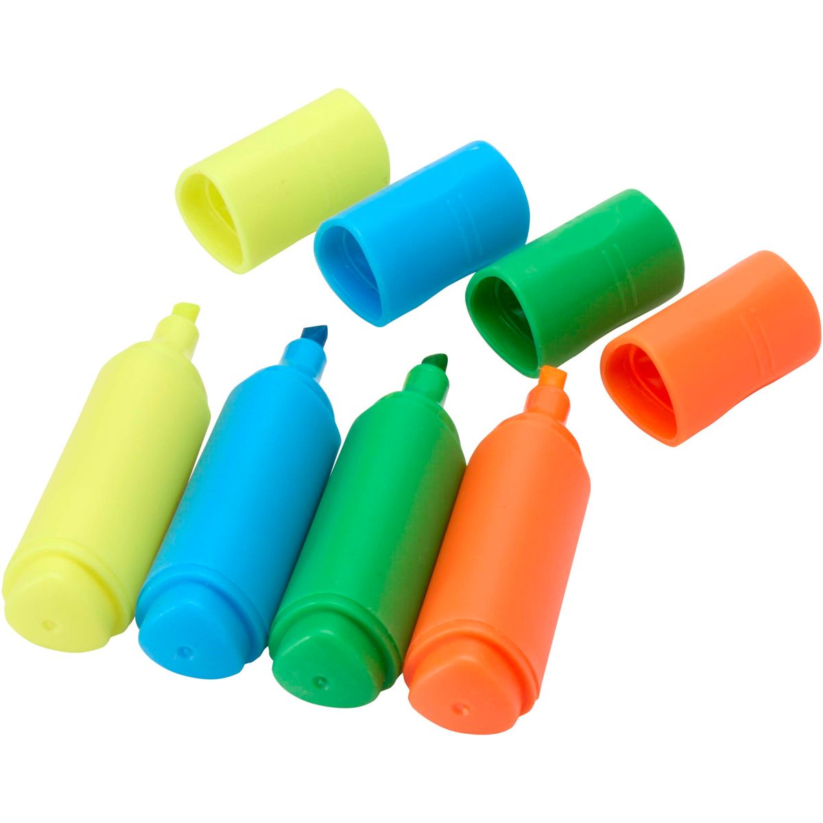 Set di 4 mini evidenziatori in plastica riciclata