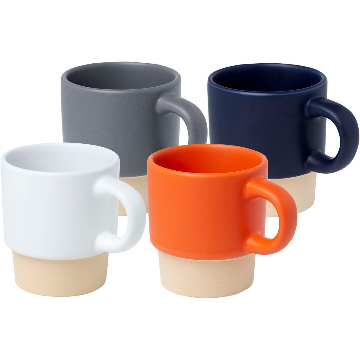 Tazzine da espresso in ceramica impilabili da 130 ml con finitura opaca