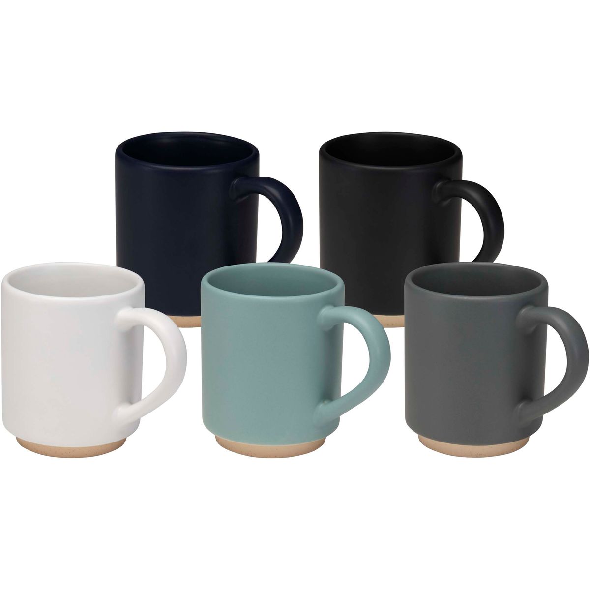 Tazze in ceramica impilabili da 180 ml con finitura opaca