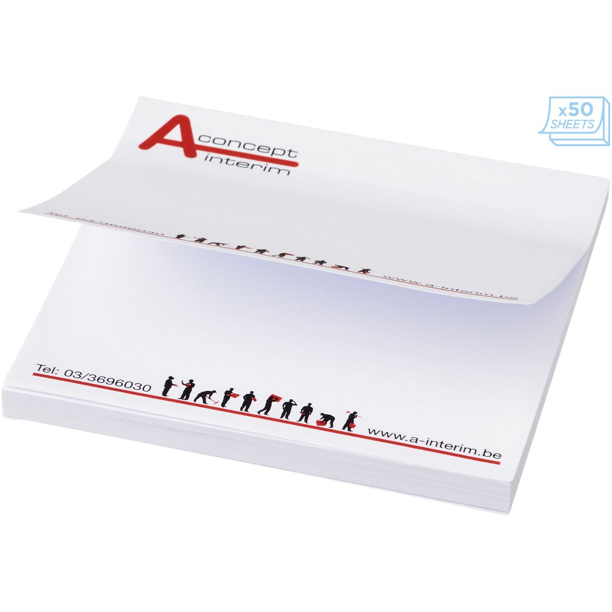 Foglietti adesivi 75 x 75 mm, 80 g/m²