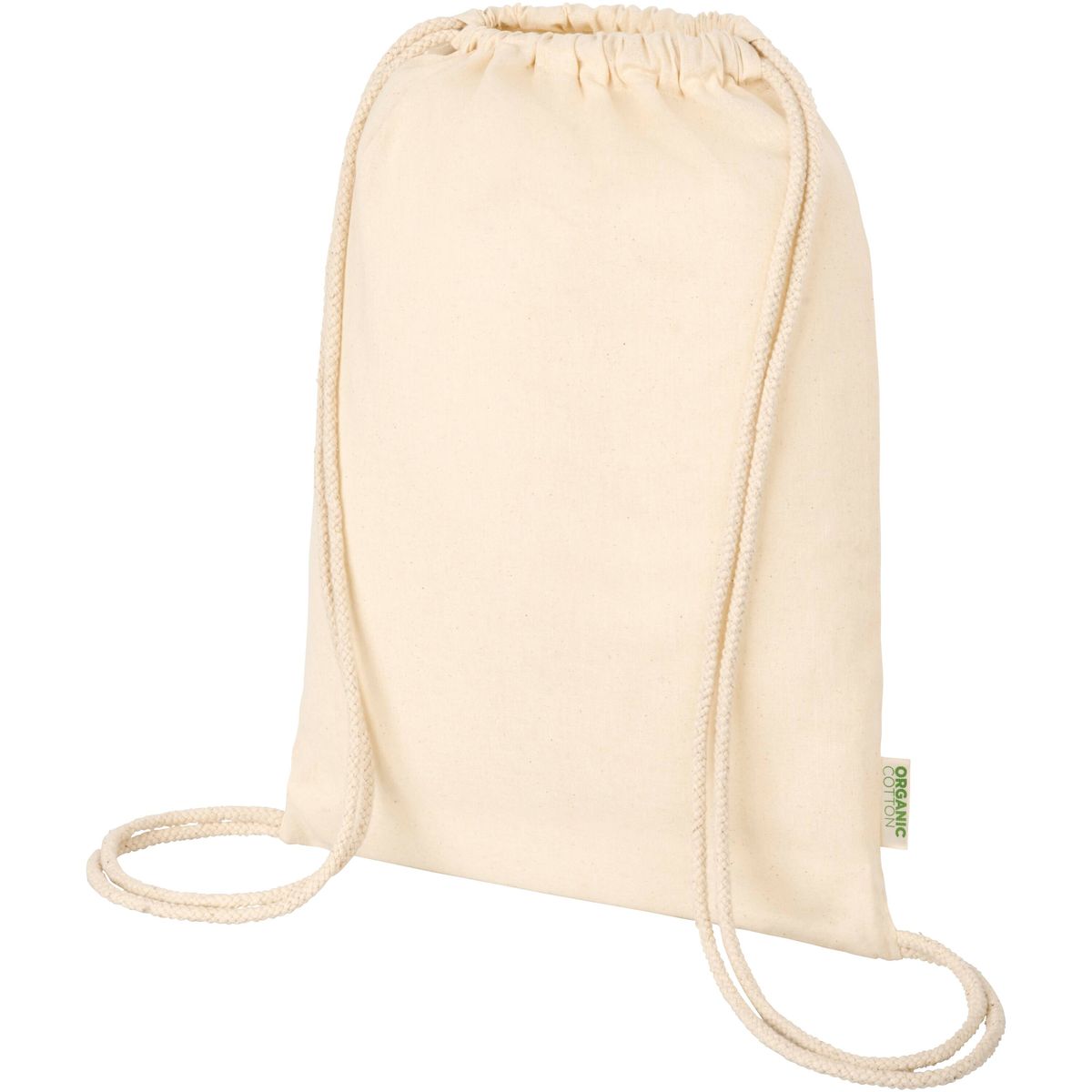 Sacche con coulisse in cotone biologico, 100 g/m², 5 litri