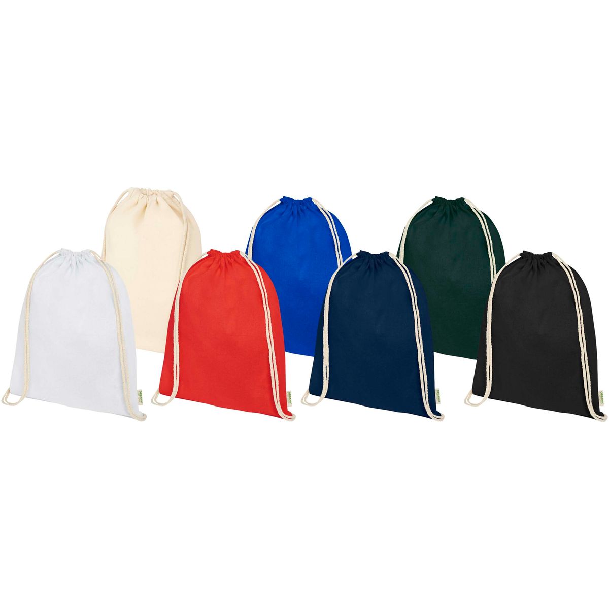 Sacche con coulisse in cotone biologico, 140 g/m², 5 litri
