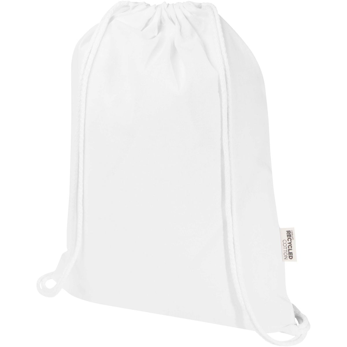 Sacche con coulisse in cotone e poliestere riciclati, 180 g/m²