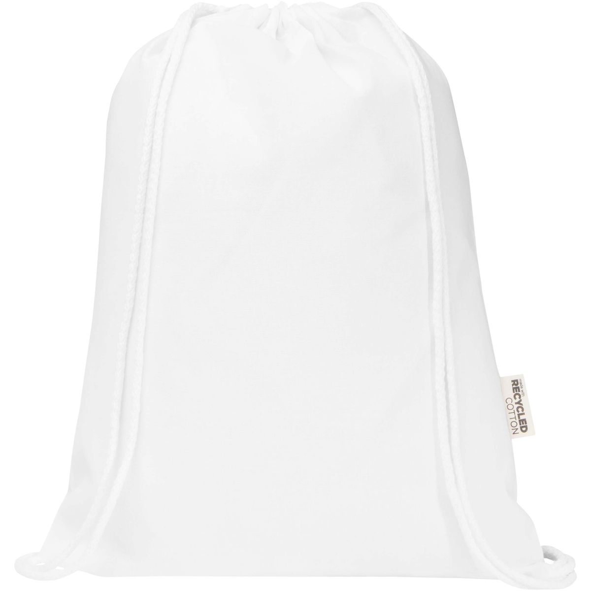 Sacche con coulisse in cotone e poliestere riciclati, 180 g/m²