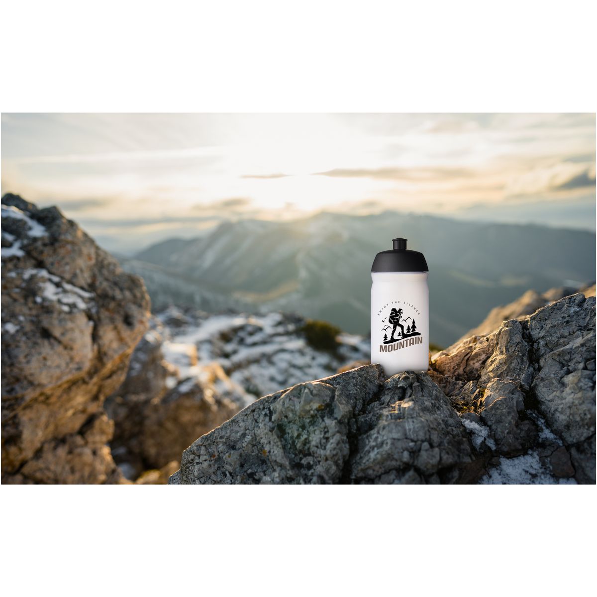 Borracce trasparenti a spremere da 500 ml con tappo sportivo