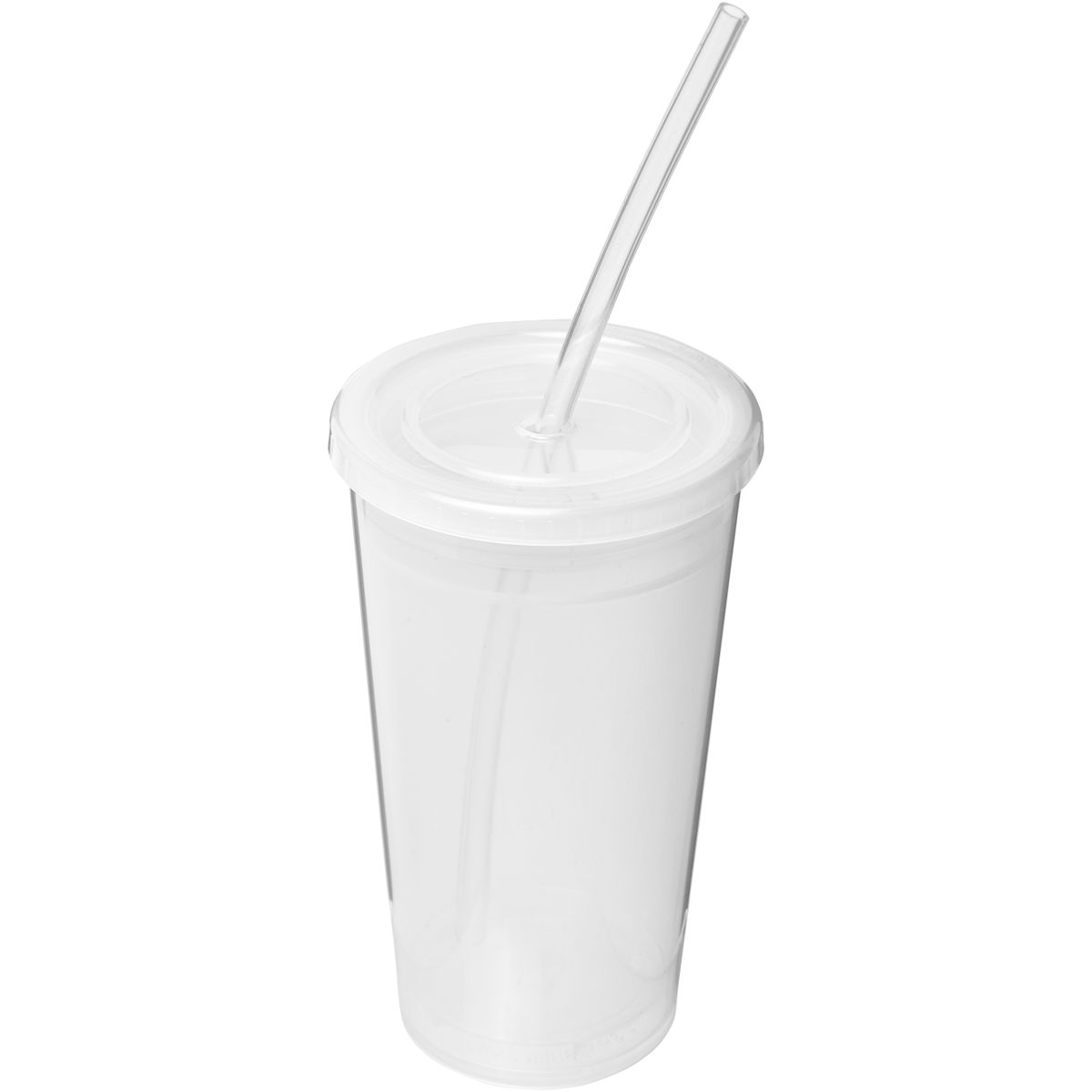 Tazze termiche in plastica trasparente da 350 ml con cannuccia
