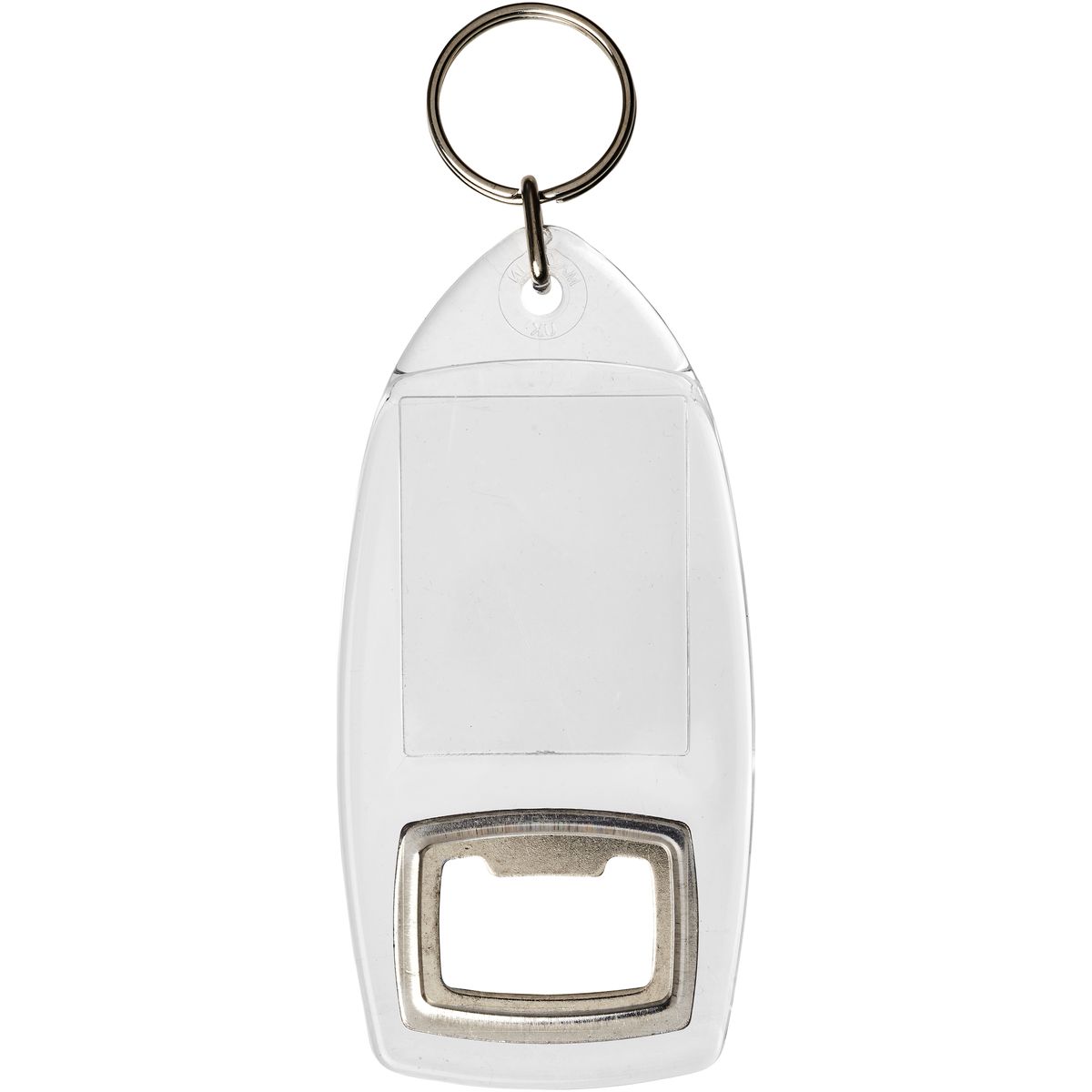 Portachiavi trasparenti con apribottiglie, inserto 4 x 3,2 cm