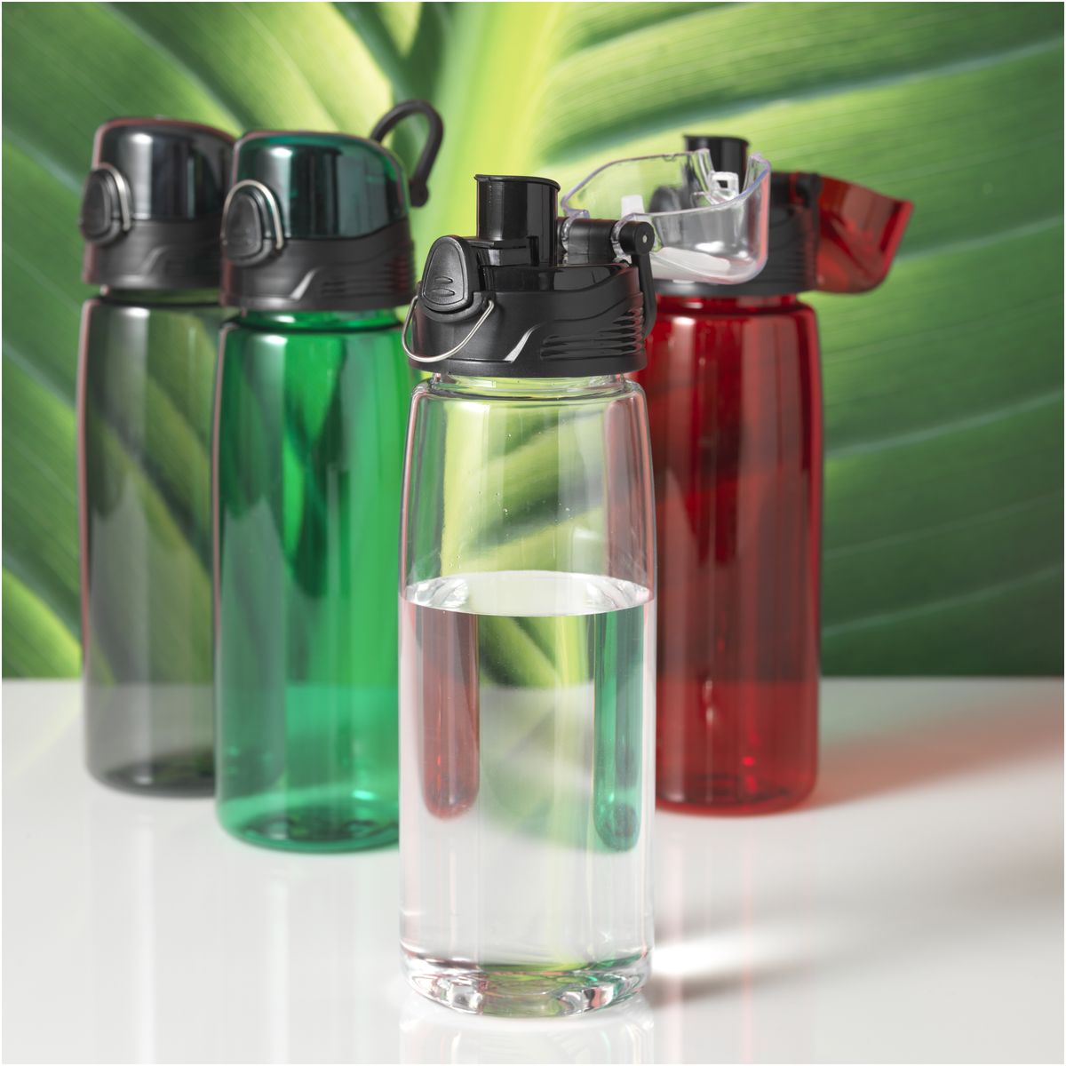 Borracce sportive in Tritan da 700 ml con coperchio ribaltabile e pulsante