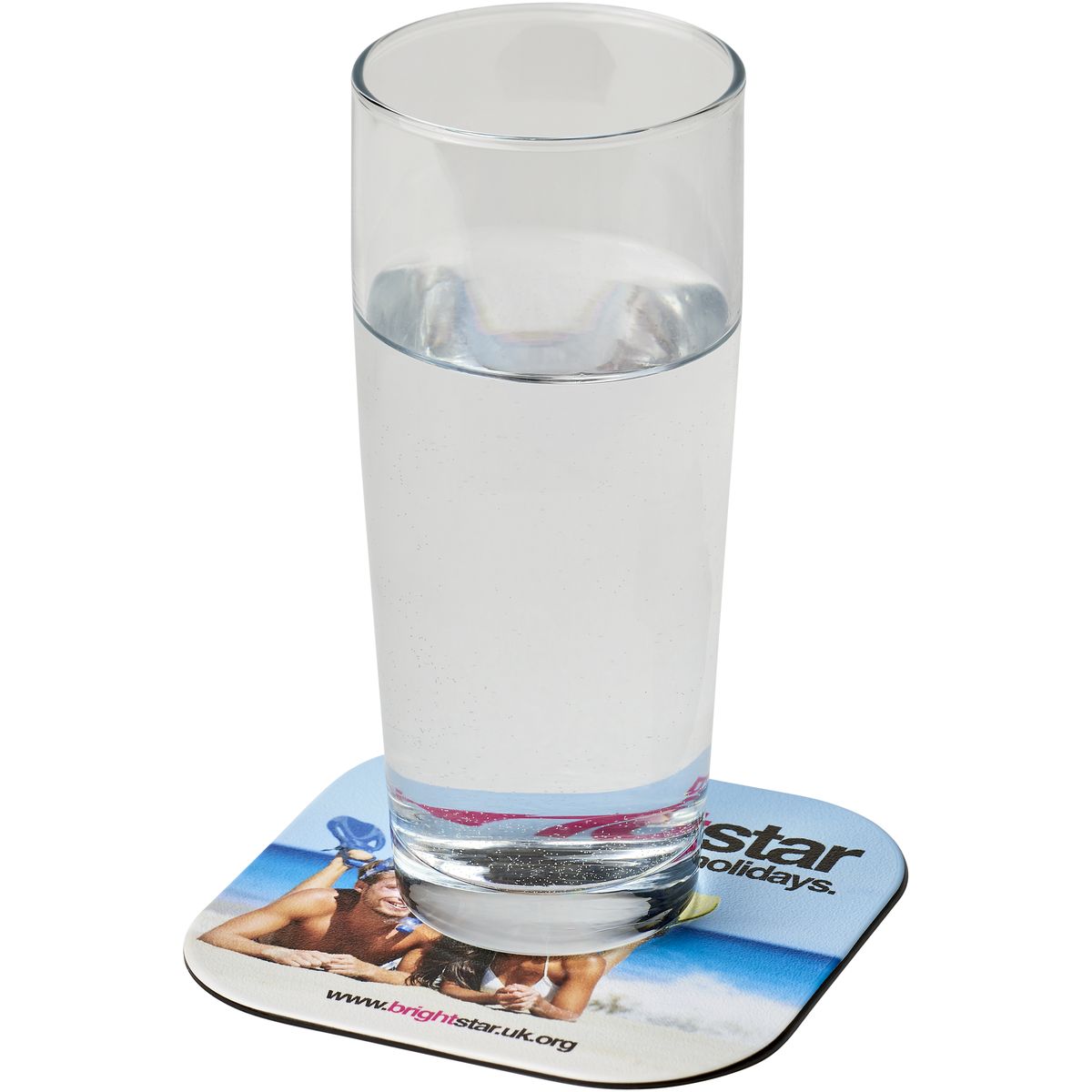 Sottobicchieri quadrati con base antiscivolo, 9,5 x 9,5 cm