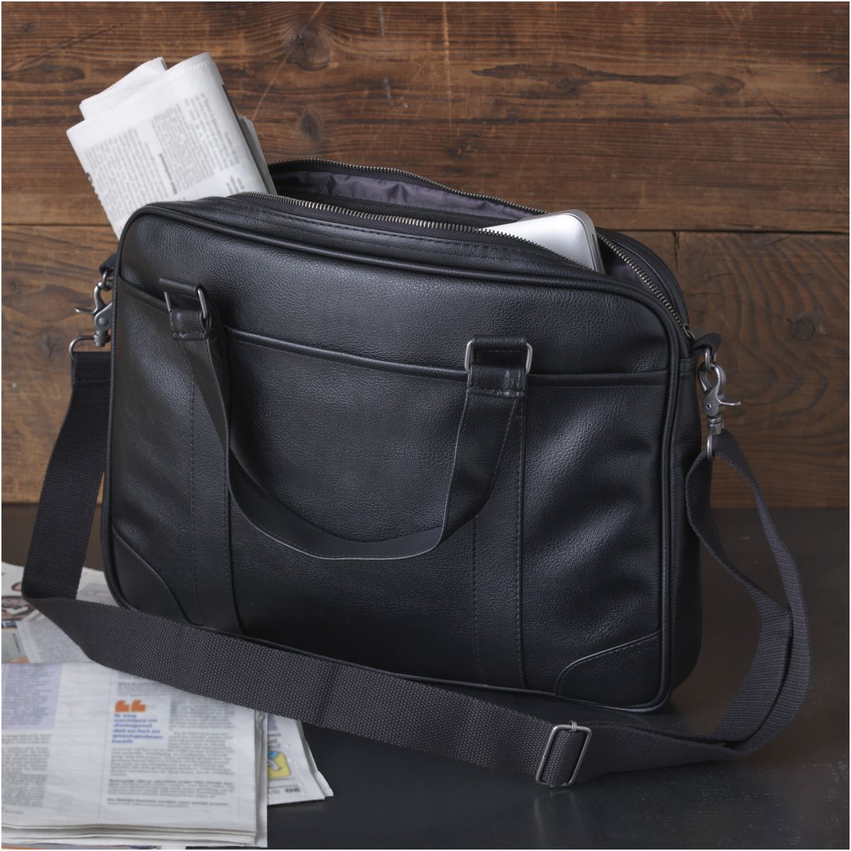 Borse porta PC in vinile da 15,6 pollici, 5 litri
