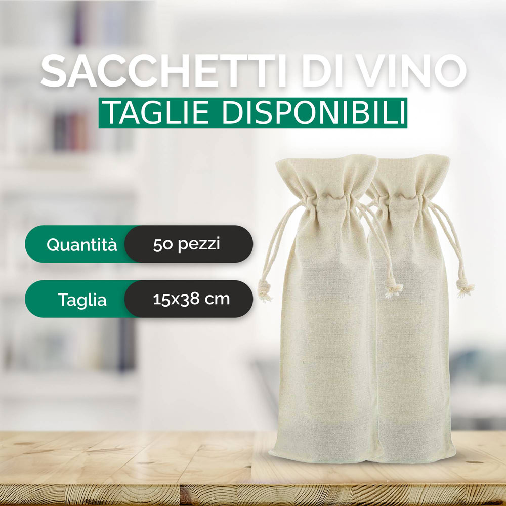 Sacchetti Lino per Bottiglie 15x38cm-4